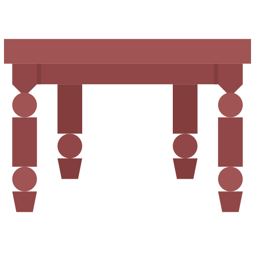 mesa del comedor Coloring Flat icono