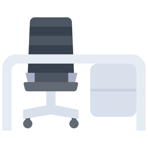 Desk Coloring Flat icon
