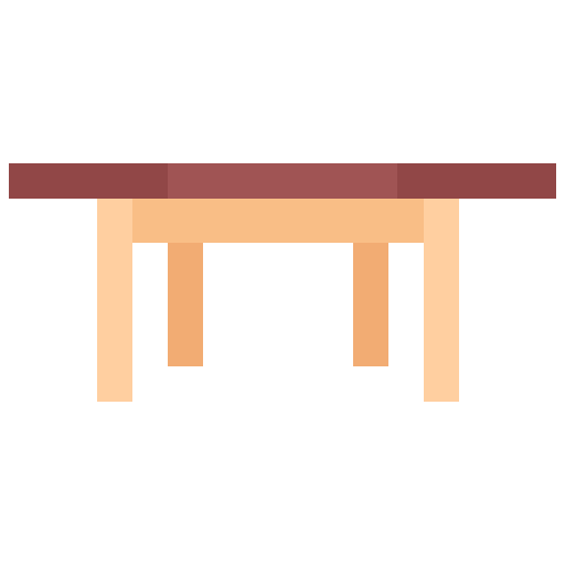 mesa del comedor Coloring Flat icono