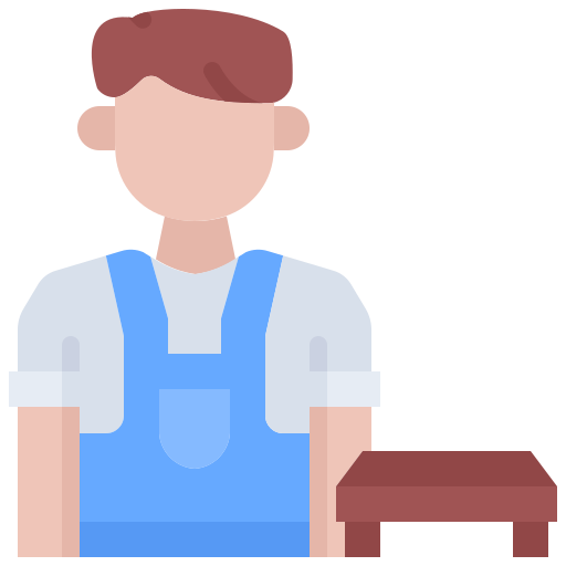 trabajador Coloring Flat icono