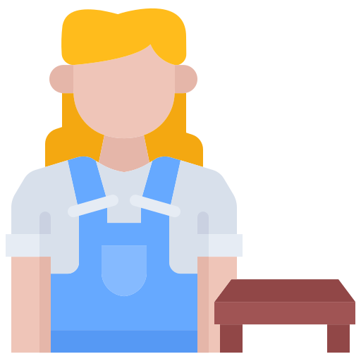 Worker Coloring Flat icon