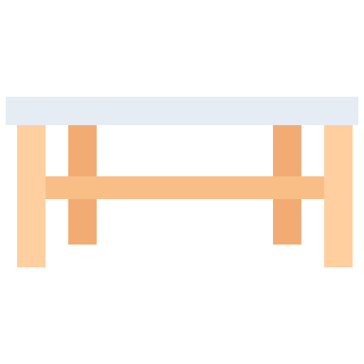 mesa de centro Coloring Flat icono