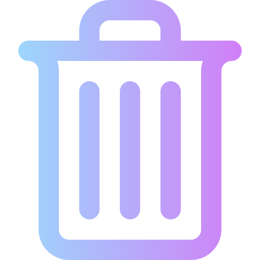 Bin Super Basic Rounded Gradient icon
