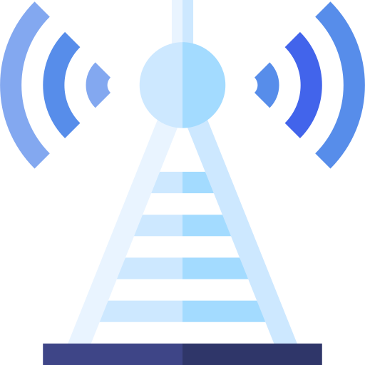 radio toren Basic Straight Flat icoon