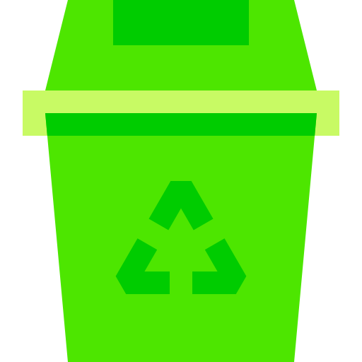 papelera de reciclaje Basic Sheer Flat icono