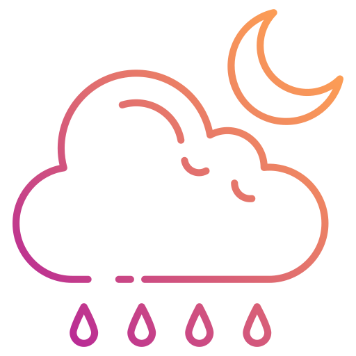 Rainy night Generic Gradient icon