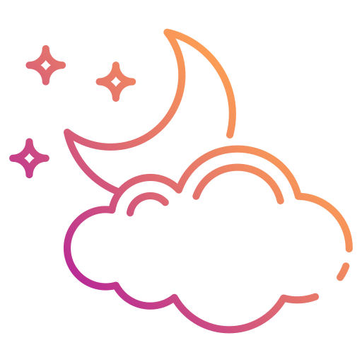 notte nuvolosa Generic Gradient icona