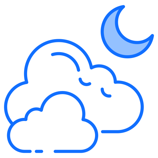 noite nublada Generic Blue Ícone