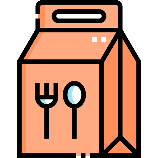 pudełko z jedzeniem Detailed Straight Lineal color ikona