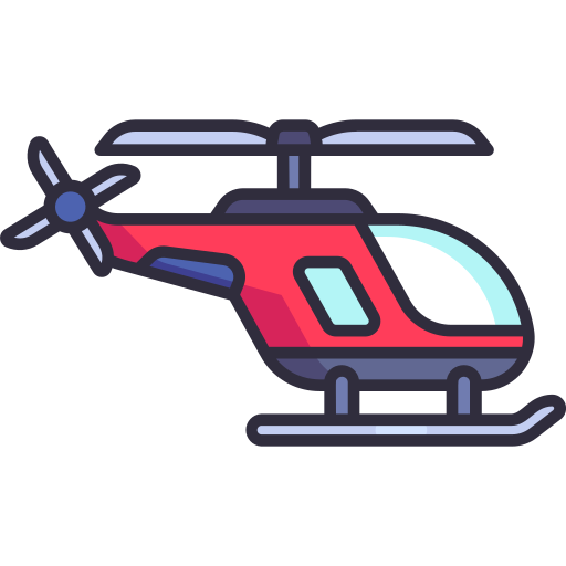helicóptero Generic Outline Color icono