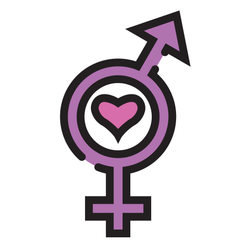 Sex symbol Generic Outline Color icon