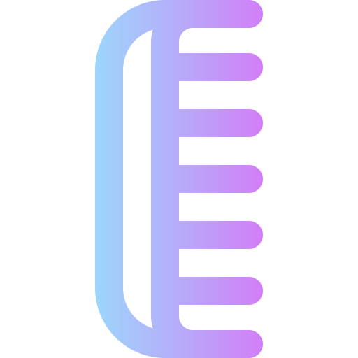 grzebień Super Basic Rounded Gradient ikona