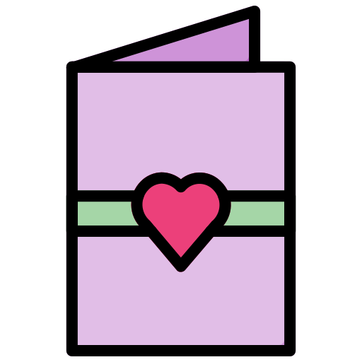 tarjeta de felicitación Generic Outline Color icono