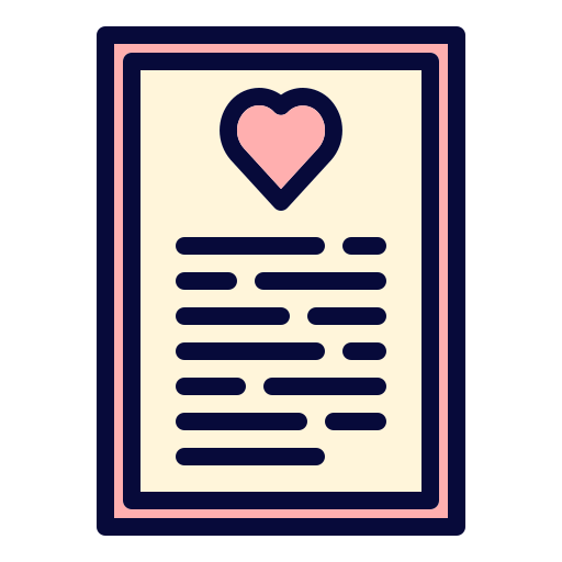 carta de amor Generic Outline Color icono