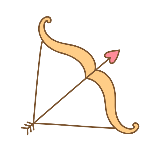 キューピッドの弓 Generic Thin Outline Color icon