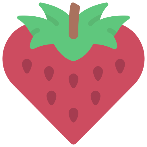 Strawberry Juicy Fish Flat icon