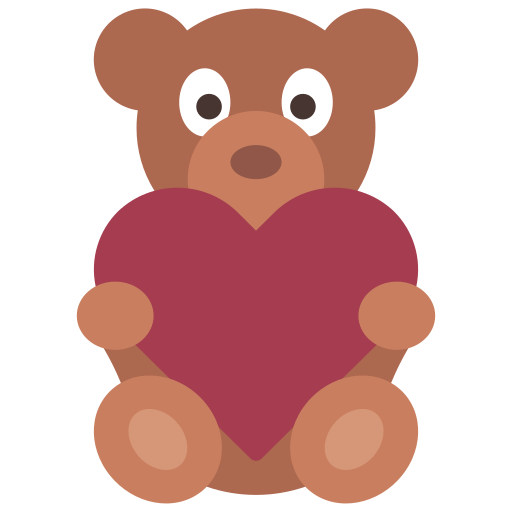 Teddy bear Juicy Fish Flat icon