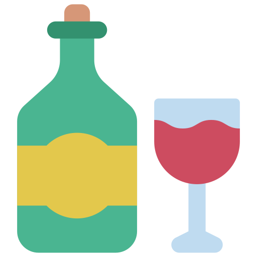 Wine Juicy Fish Flat icon