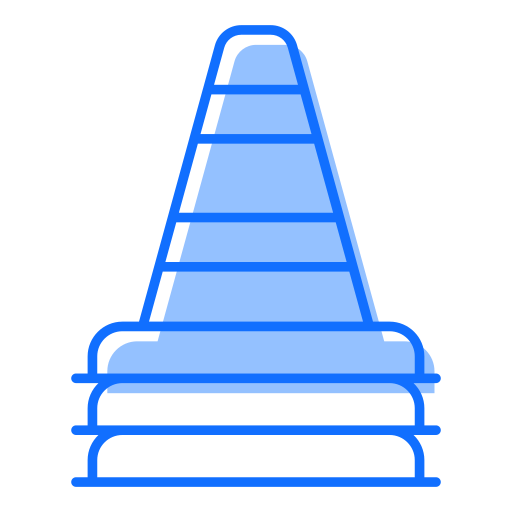 Дорожный конус Generic Blue иконка