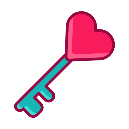 llave de amor Generic Outline Color icono