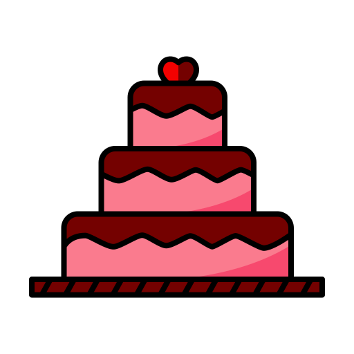 Wedding cake Generic Outline Color icon
