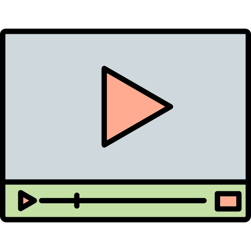 비디오 플레이어 Generic Outline Color icon