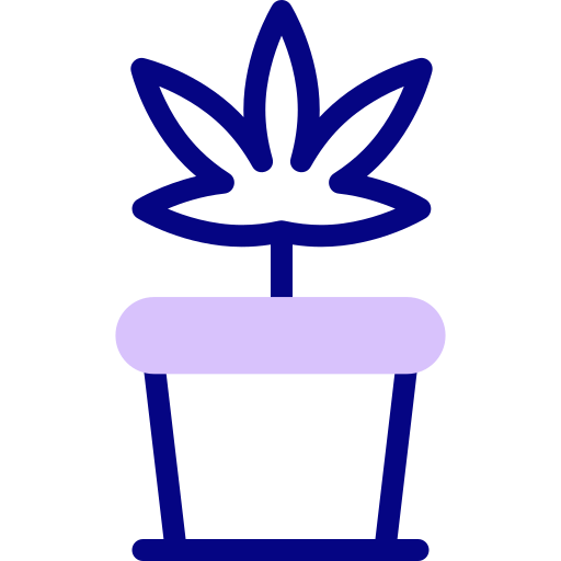 Cannabis Detailed Mixed Lineal color icon