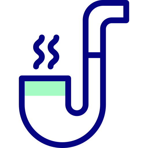 Курительная трубка Detailed Mixed Lineal color иконка