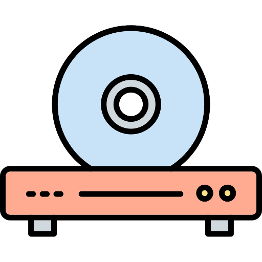 reproductor de cd Generic Outline Color icono