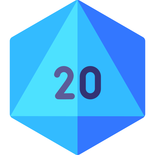 d20 Basic Rounded Flat icon