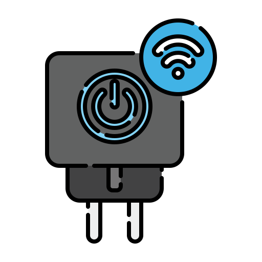 Smart plug Generic Outline Color icon