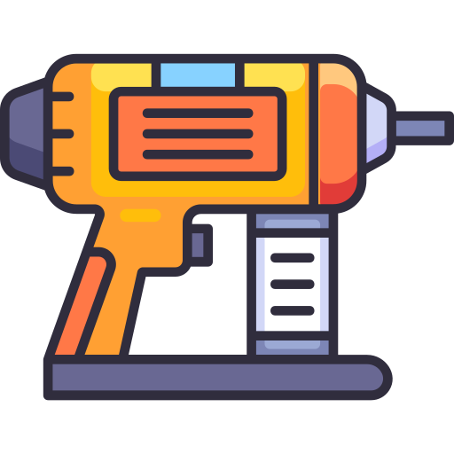 pistola de clavos Generic Outline Color icono