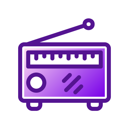 radio Generic Outline Gradient icoon