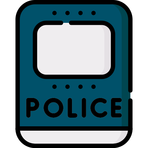 escudo de policia Generic Outline Color icono