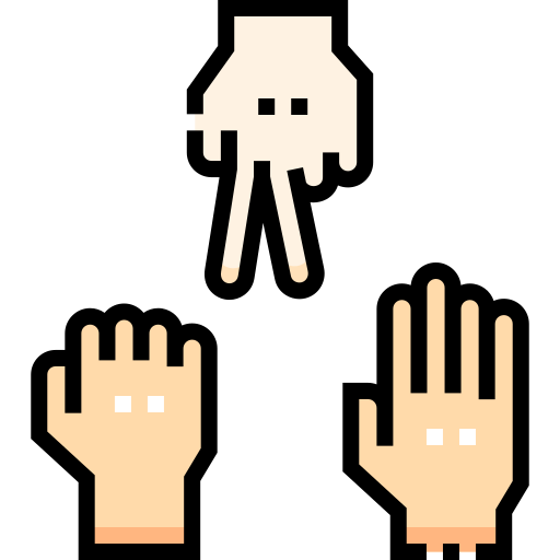 Rock paper scissors Detailed Straight Lineal color icon