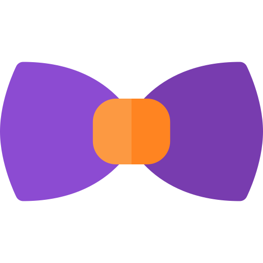 Bow tie Basic Rounded Flat icon