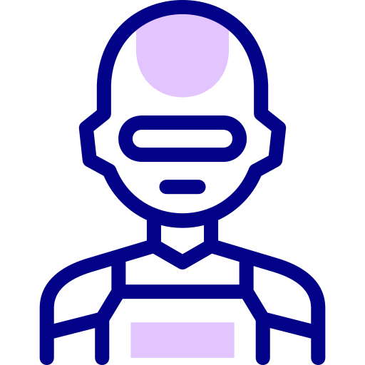 Humanoid Detailed Mixed Lineal color icon