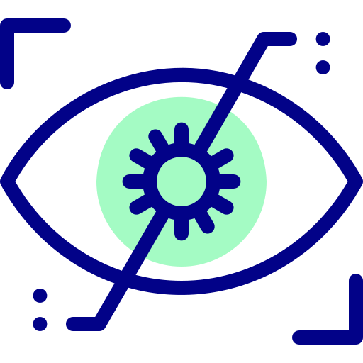 Eye scanner Detailed Mixed Lineal color icon