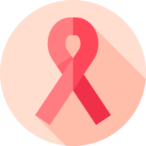 Cancer ribbon Flat Circular Flat icon