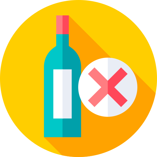 No alcohol Flat Circular Flat icon
