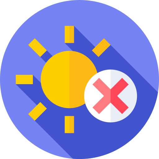太陽がない Flat Circular Flat icon