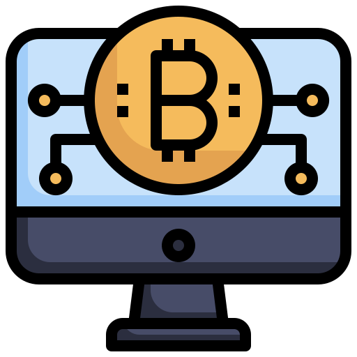 Bitcoin Surang Lineal Color icon