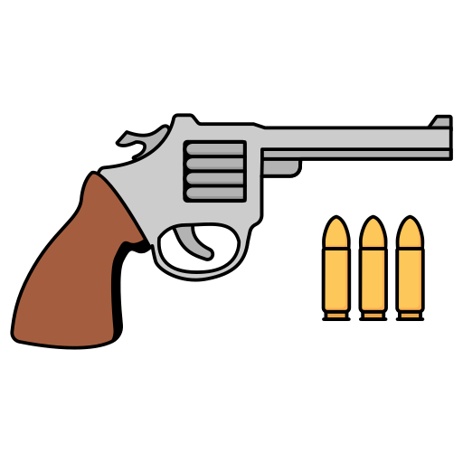 revolver Generic Thin Outline Color icona