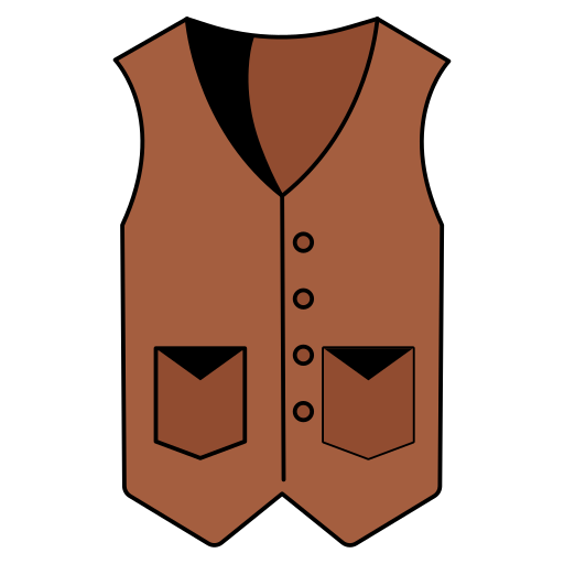 gilet Generic Thin Outline Color Icône
