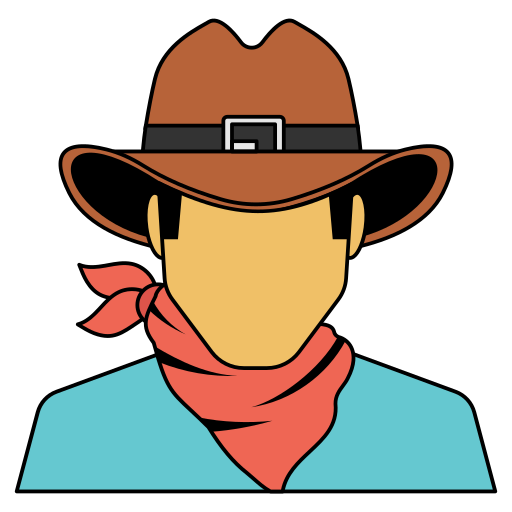 Cowboy Generic Thin Outline Color icon