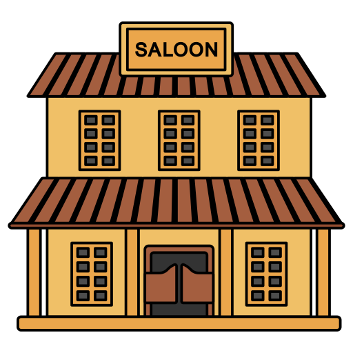 Saloon Generic Thin Outline Color icon