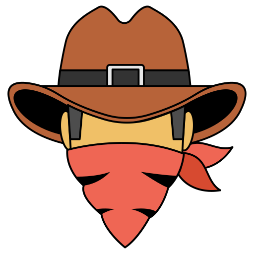 cowboy Generic Thin Outline Color icoon