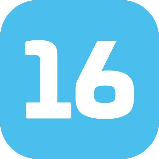Sixteen Generic Flat icon
