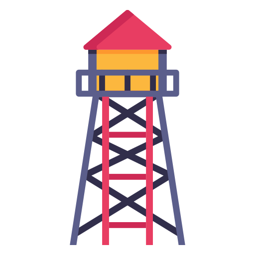 wieża strażnicza Generic Flat ikona