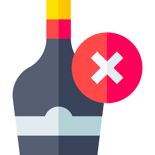 no alcohol Basic Straight Flat icono